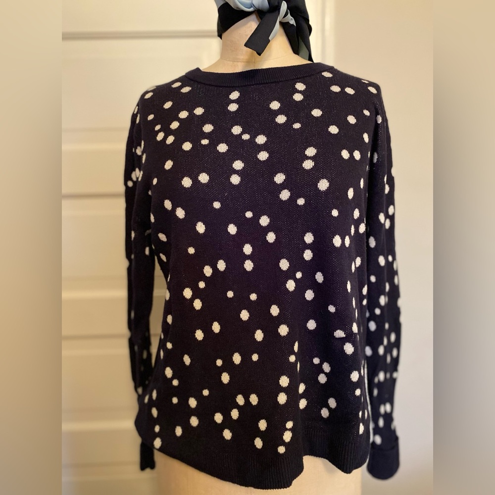 4 / $20 Sale! XXL A New Day navy and white polka dot sweater; gently loved*